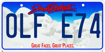 SD license plate 0LFE74
