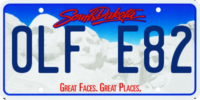 SD license plate 0LFE82