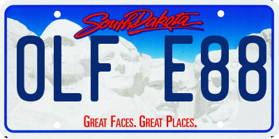 SD license plate 0LFE88