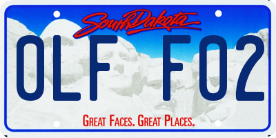 SD license plate 0LFF02