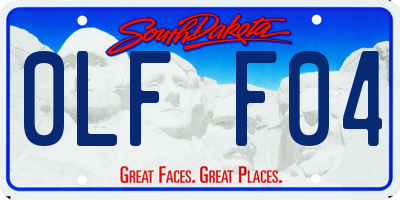 SD license plate 0LFF04