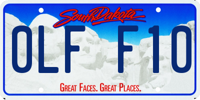 SD license plate 0LFF10