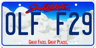 SD license plate 0LFF29