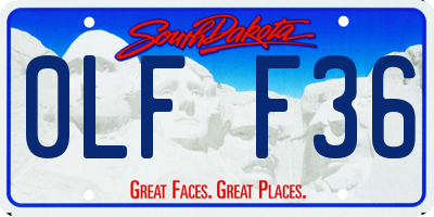 SD license plate 0LFF36