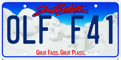 SD license plate 0LFF41