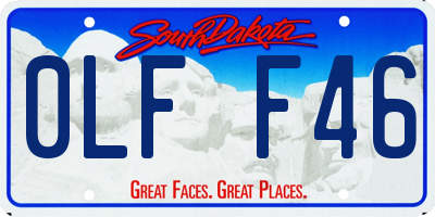 SD license plate 0LFF46