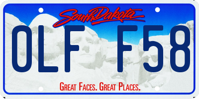 SD license plate 0LFF58