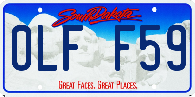 SD license plate 0LFF59