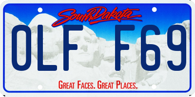 SD license plate 0LFF69