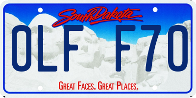 SD license plate 0LFF70