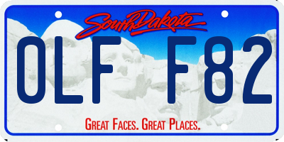 SD license plate 0LFF82