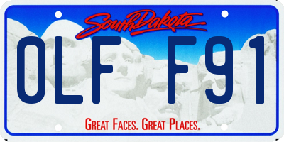 SD license plate 0LFF91