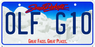 SD license plate 0LFG10