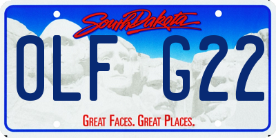 SD license plate 0LFG22