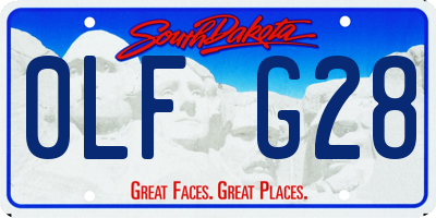 SD license plate 0LFG28