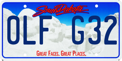 SD license plate 0LFG32