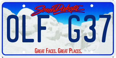 SD license plate 0LFG37