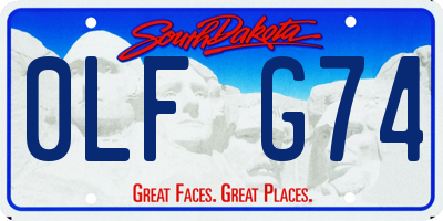 SD license plate 0LFG74