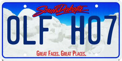 SD license plate 0LFH07