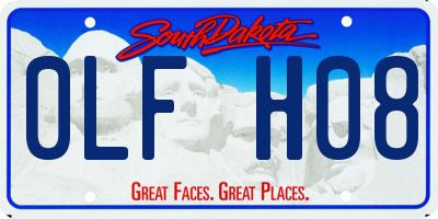 SD license plate 0LFH08
