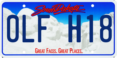 SD license plate 0LFH18