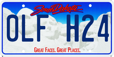 SD license plate 0LFH24