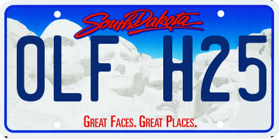SD license plate 0LFH25