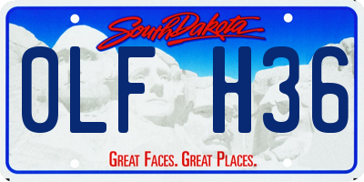 SD license plate 0LFH36