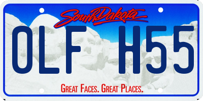 SD license plate 0LFH55