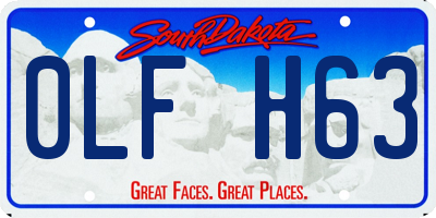 SD license plate 0LFH63
