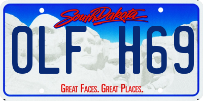 SD license plate 0LFH69