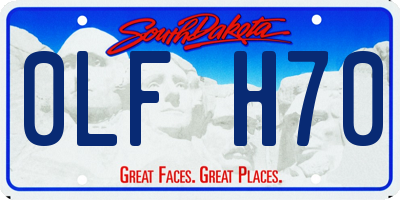 SD license plate 0LFH70