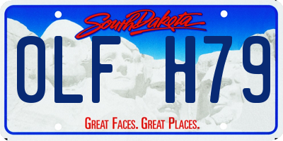 SD license plate 0LFH79