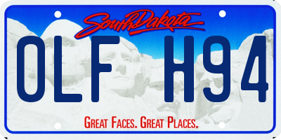 SD license plate 0LFH94