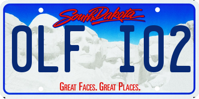 SD license plate 0LFI02