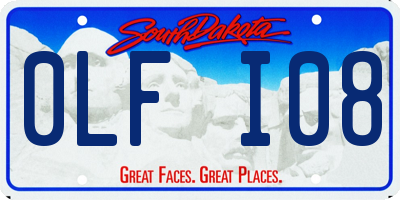 SD license plate 0LFI08