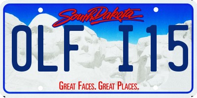 SD license plate 0LFI15