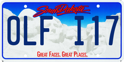 SD license plate 0LFI17