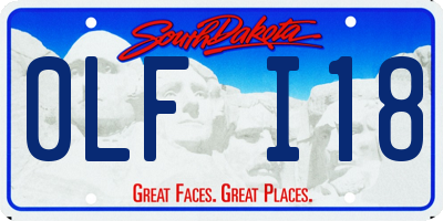 SD license plate 0LFI18