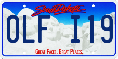 SD license plate 0LFI19