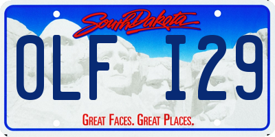 SD license plate 0LFI29