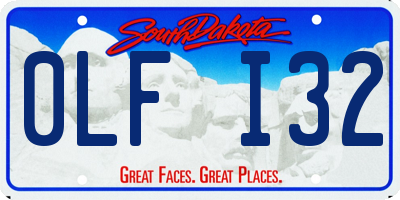 SD license plate 0LFI32