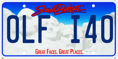 SD license plate 0LFI40