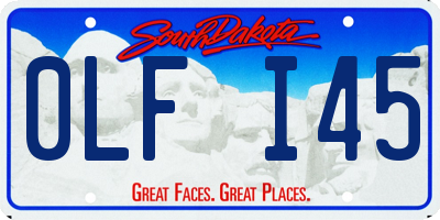 SD license plate 0LFI45