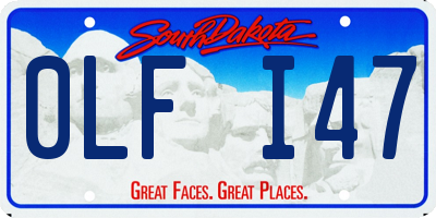 SD license plate 0LFI47