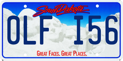 SD license plate 0LFI56