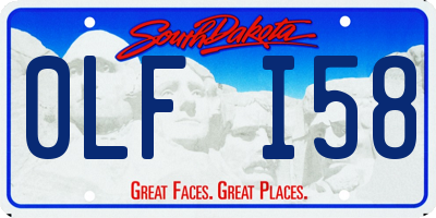 SD license plate 0LFI58