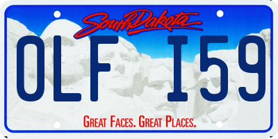 SD license plate 0LFI59