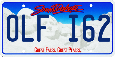 SD license plate 0LFI62