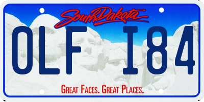 SD license plate 0LFI84